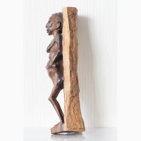 Африканская статуэтка резная скульптура женщины африканки из черного дерева эбен