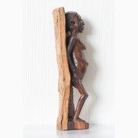 Африканская статуэтка резная скульптура женщины африканки из черного дерева эбен