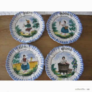 Продам новые тарелки настенные -4 единицы (Времена года), ручная роспись. Италия