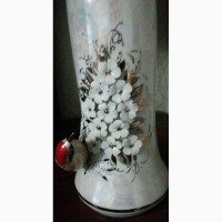 Продам вазу Птица на цветущей вишней фарфор с позолотой