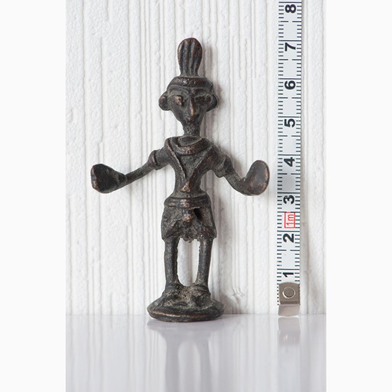 Фото 4. Африканская статуэтка бронзовая фигурка человека народность акан (ашанти)
