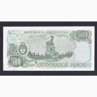500 песо 1977-82г. 19.043.810D. Аргентина. Пресс