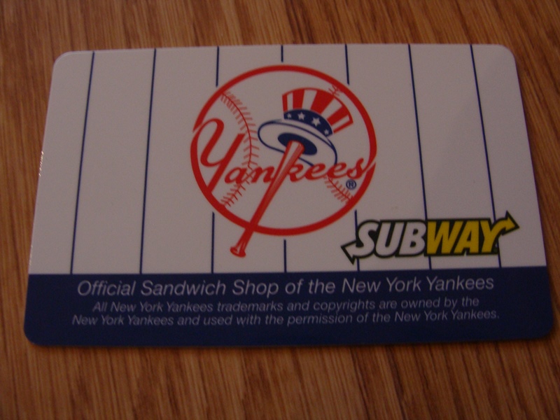 Фото 2. Карточка подарочная Subway