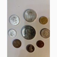 Полный набор обиходных монет Швейцарии