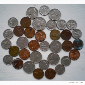 Мелочь США 1-5-10-25 центов