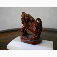Винтажная деревянная статуэтка FOO DOG