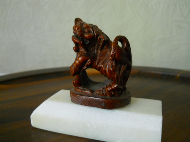 Фото 4. Винтажная деревянная статуэтка FOO DOG