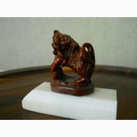 Винтажная деревянная статуэтка FOO DOG