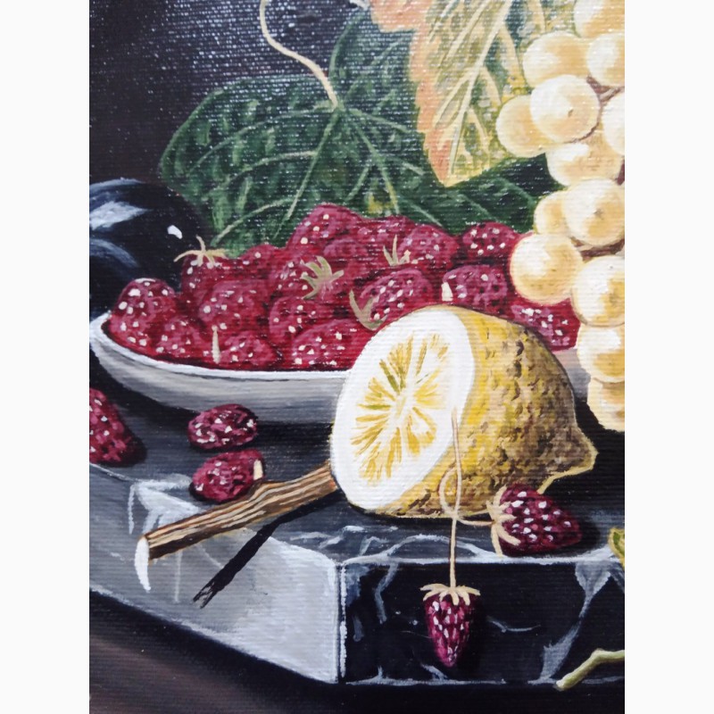 Фото 4. Картина Натюрморт с фруктами (холст. масло, 30х40 см)