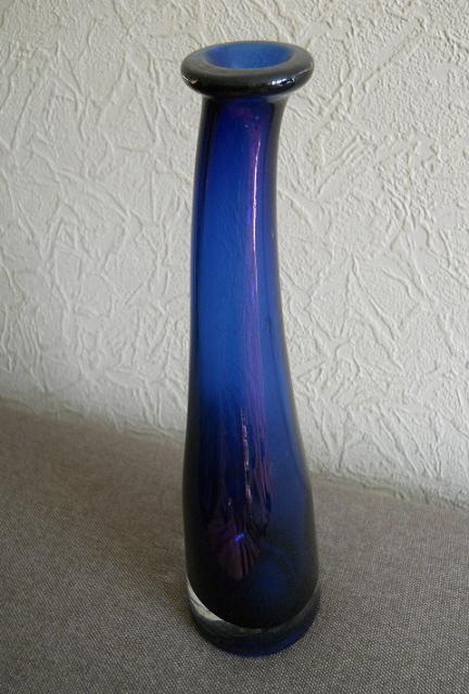 Фото 9. Винтажная ваза из голубого Итальянского стекла
