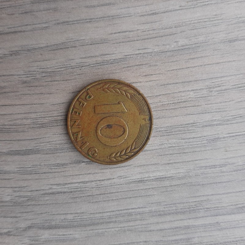 Монета ФРГ 10 пфеннигов 1972 F