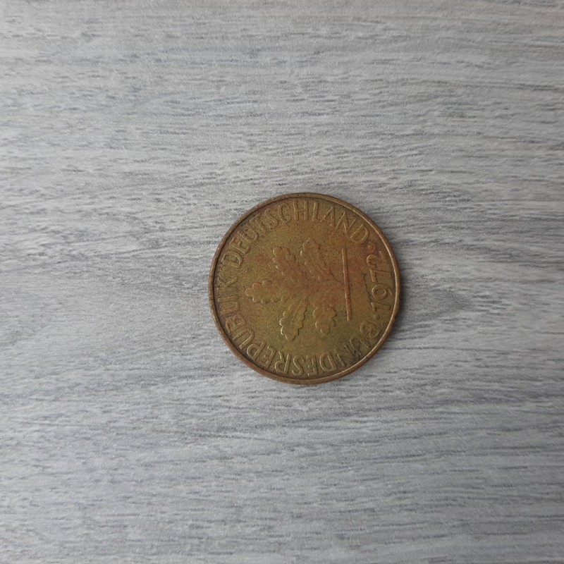 Фото 2. Монета ФРГ 10 пфеннигов 1972 F