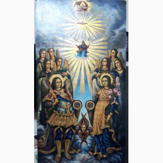Икона большая храмовая Собор Архангела Михаила 1 м. 25 см. на 67 см