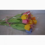 Раскрытые тюльпаны с фетра ручной работы