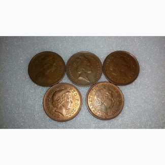 Монеты Англии 5шт, за все 30грн