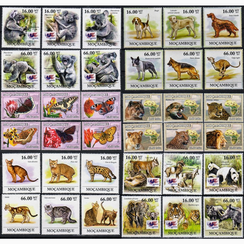 Фото 13. Большая подборка марок фауны, 100 серий