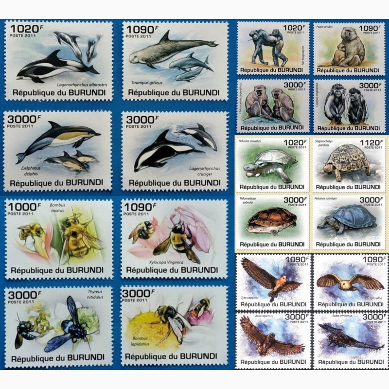 Фото 6. Большая подборка марок фауны, 100 серий
