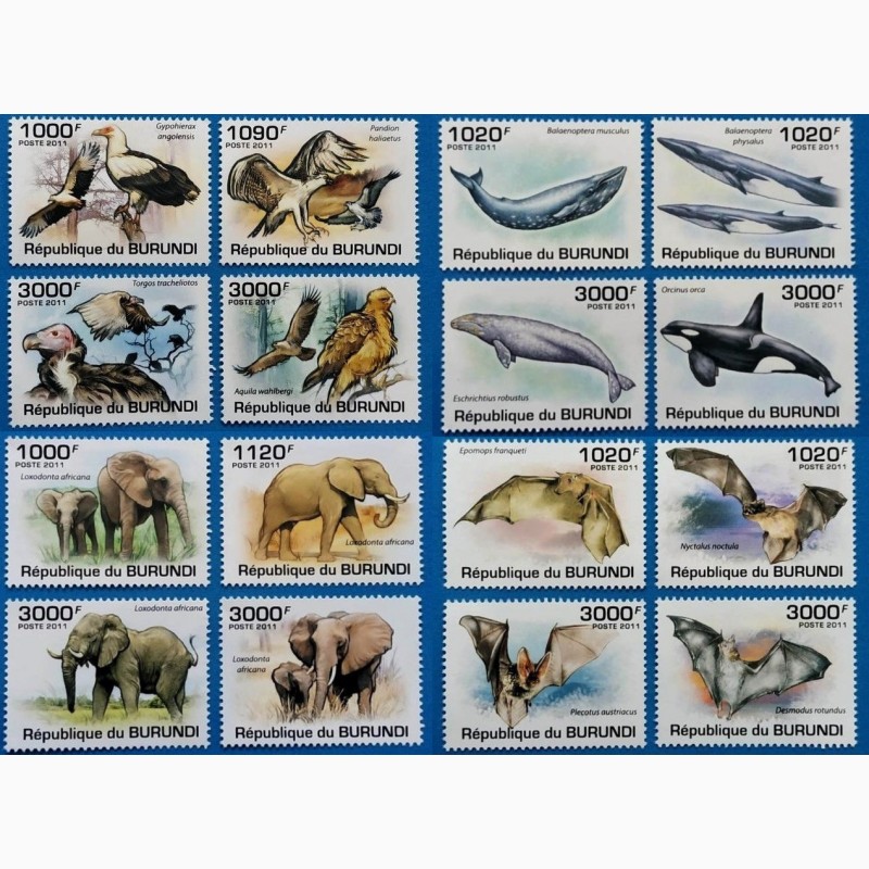 Фото 8. Большая подборка марок фауны, 100 серий