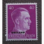 Почтовая марка. Adolf Hitler. Deutsches Reich. Ostland. 40 pf. 1941г. SC 15