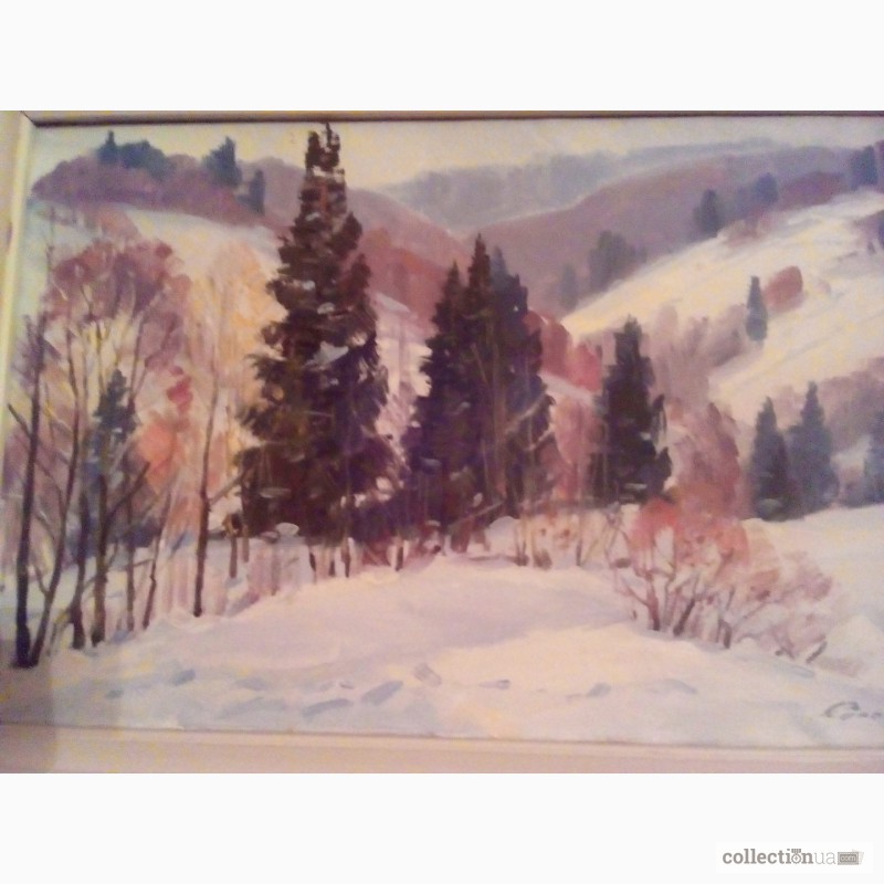 Фото 3. Зимний пейзаж. Картина Михаила Сапатюка