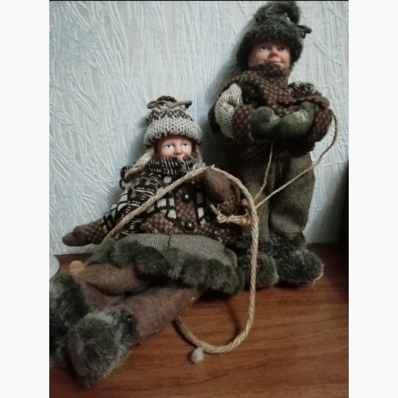 Фото 3. Продам коллеционные игрушки СССР Дети на санях ручной работы