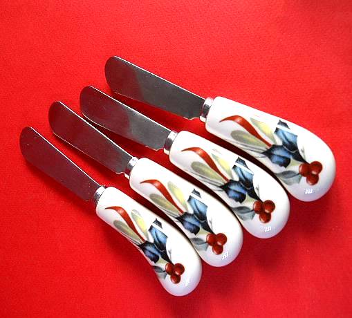 Фото 2. Набор из четырёх ножей из фарфора Lenox для масла