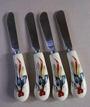 Фото 4. Набор из четырёх ножей из фарфора Lenox для масла