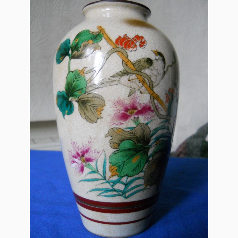 Фото 11. Старинная Японская ваза для цветов “Kutani-Satsuma
