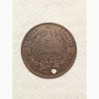 5 сантимов 1880г. А. Франция