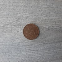 Монета ФРГ 1 пфенниг 1989 D