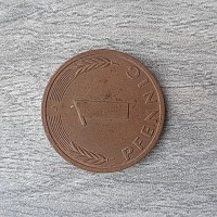 Монета ФРГ 1 пфенниг 1989 D