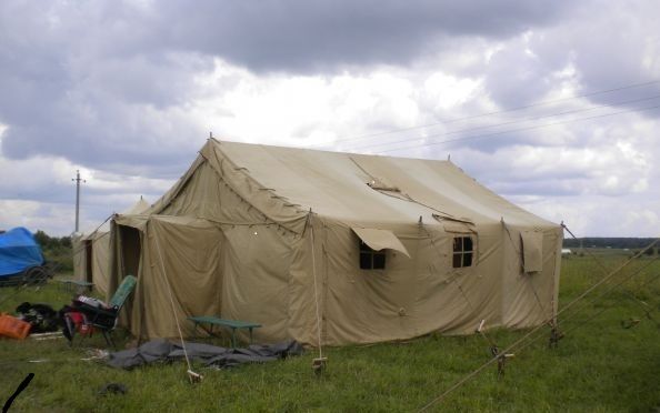 Фото 10. Палатки лагерные армейские, навесы, тенты брезентовые