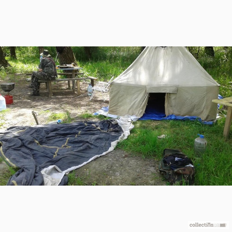 Фото 5. Палатки лагерные армейские, навесы, тенты брезентовые