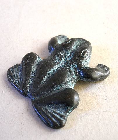 Фото 10. Винтажная миниатюрная бронзовая статуэтка лягушки