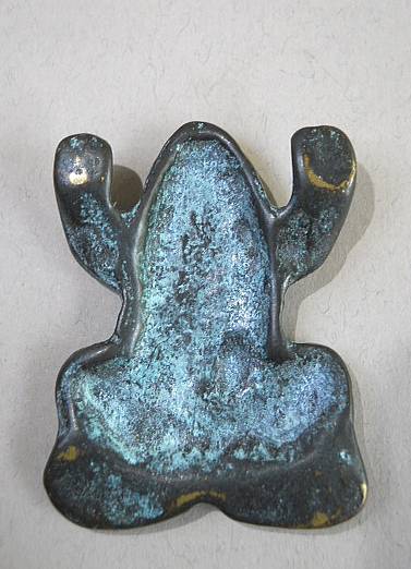 Фото 12. Винтажная миниатюрная бронзовая статуэтка лягушки