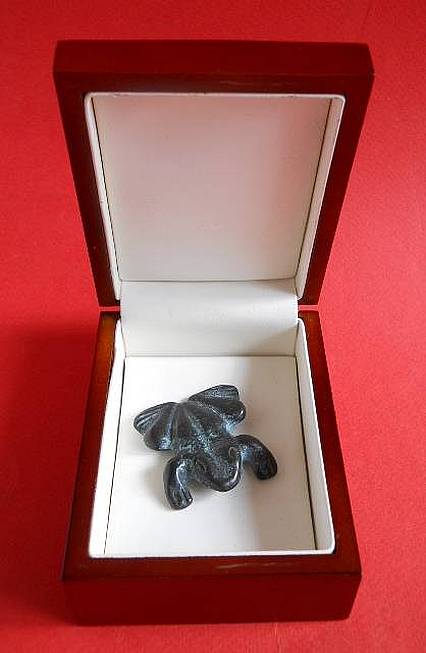 Фото 13. Винтажная миниатюрная бронзовая статуэтка лягушки