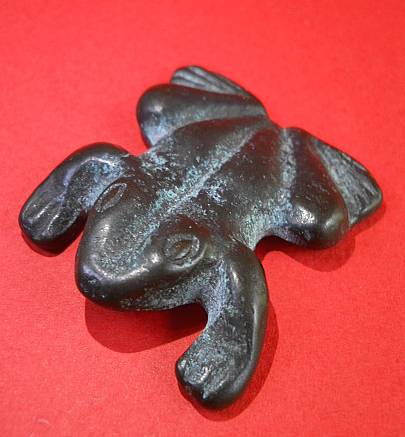 Фото 4. Винтажная миниатюрная бронзовая статуэтка лягушки