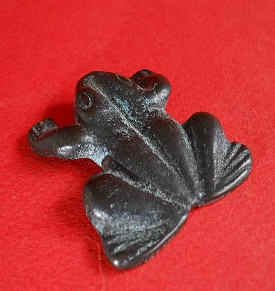 Фото 6. Винтажная миниатюрная бронзовая статуэтка лягушки