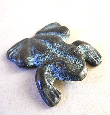 Фото 7. Винтажная миниатюрная бронзовая статуэтка лягушки