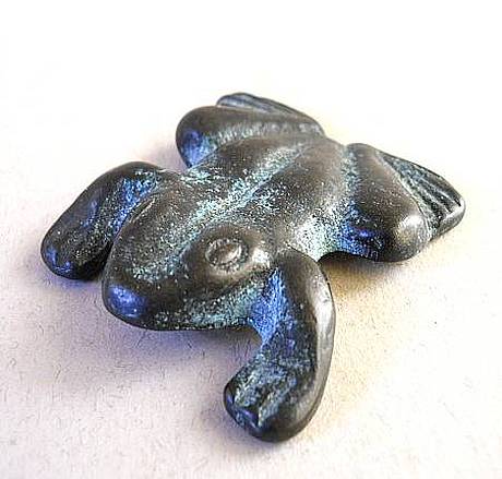 Фото 8. Винтажная миниатюрная бронзовая статуэтка лягушки