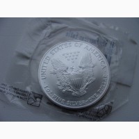 1 доллар США серебро, запаян
