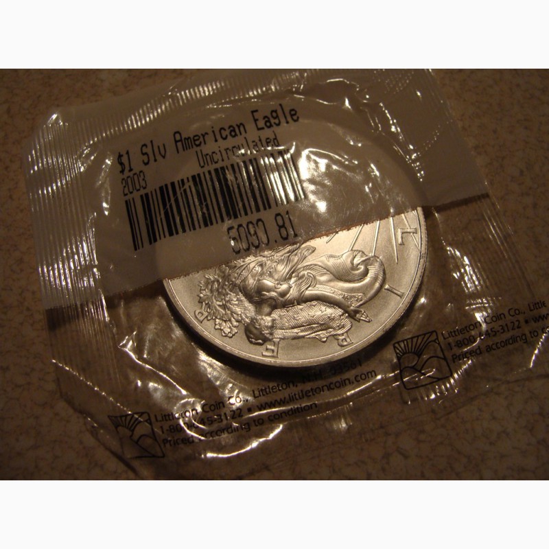 Фото 6. 1 доллар США серебро, запаян