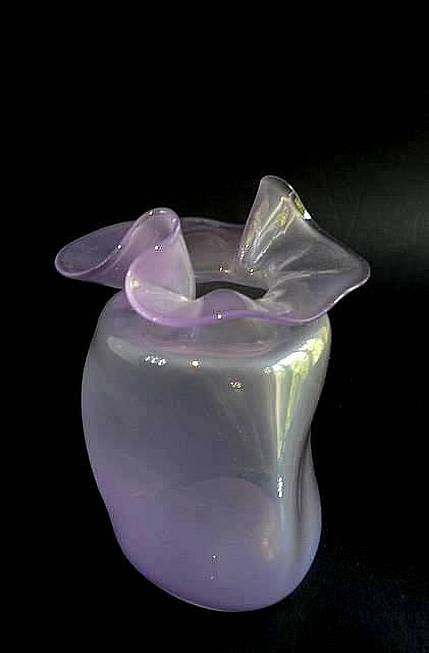 Винтажная фиолетовая ваза ручной работы Fenton Glass Collection