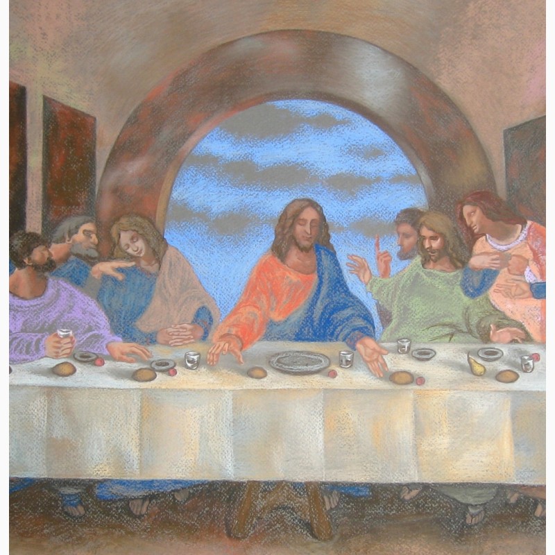 Фото 3. Картина по мотивам Леонардо да Винчи Тайная вечеря