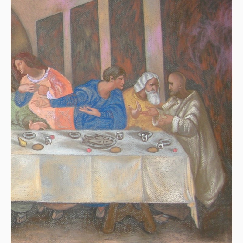 Фото 4. Картина по мотивам Леонардо да Винчи Тайная вечеря
