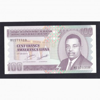 100 франков 2011г. MU 171310. Бурунди. Пресс