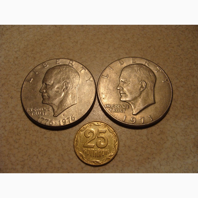 Фото 3. 1 доллар США 2 разных одним лотом