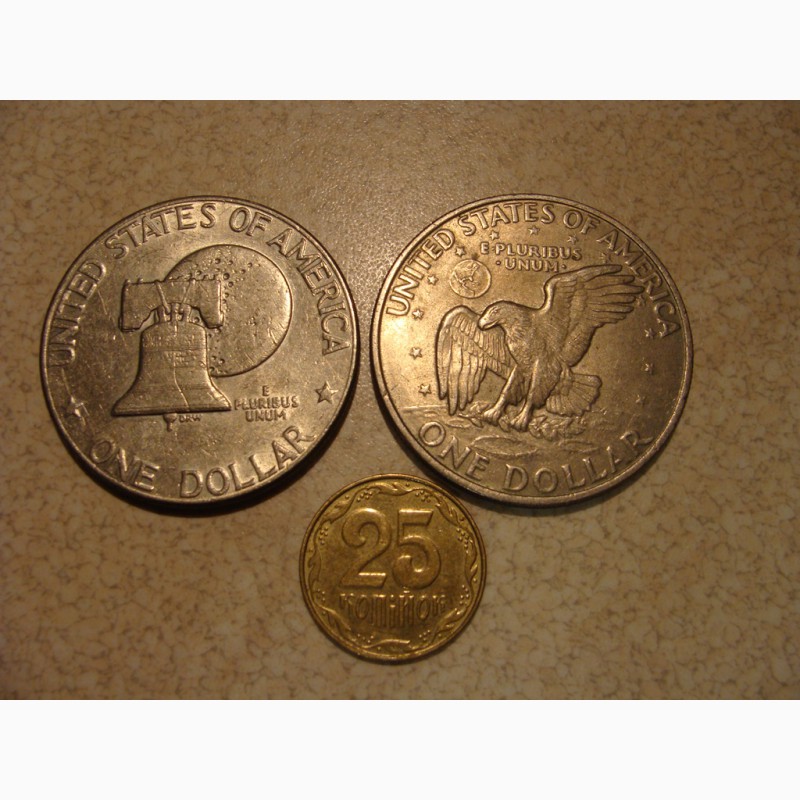 Фото 4. 1 доллар США 2 разных одним лотом