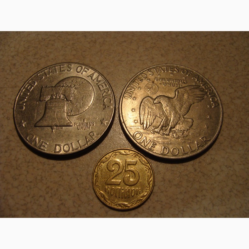 Фото 6. 1 доллар США 2 разных одним лотом