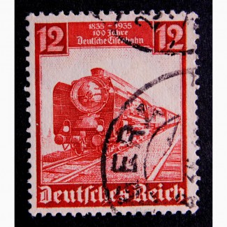 Марка Германия 1935 год паровоз, локомотив